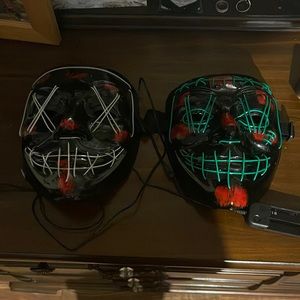 Light up purge masks